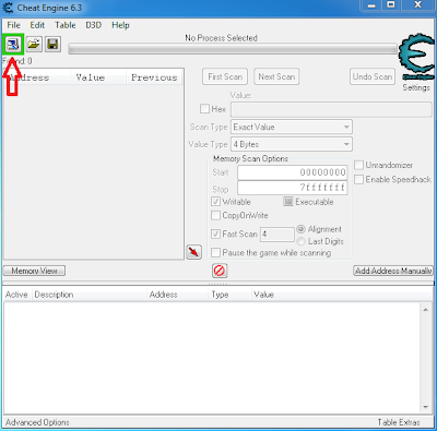 opening process in Cheat Engine